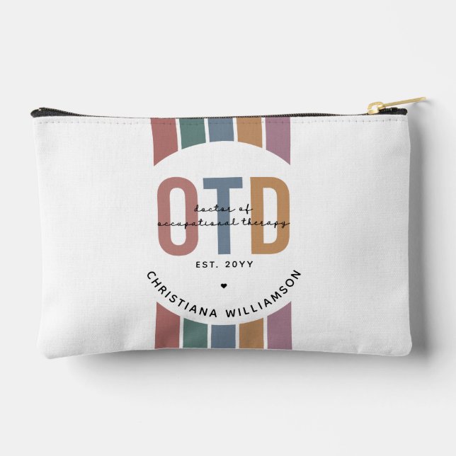 Personalized OTD Doctor of Occupational Therapy Accessory Pouch (Back)