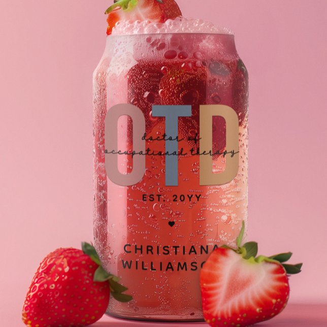 Personalized OTD Doctor of Occupational Therapy Can Glass (Creator Uploaded)