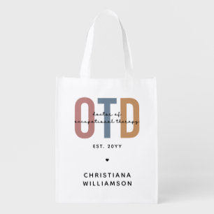 Personalized OTD Doctor of Occupational Therapy Grocery Bag