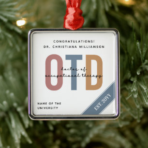 Personalized OTD Doctor of Occupational Therapy Metal Ornament