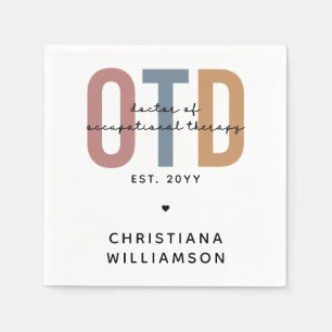 Personalized OTD Doctor of Occupational Therapy Napkins