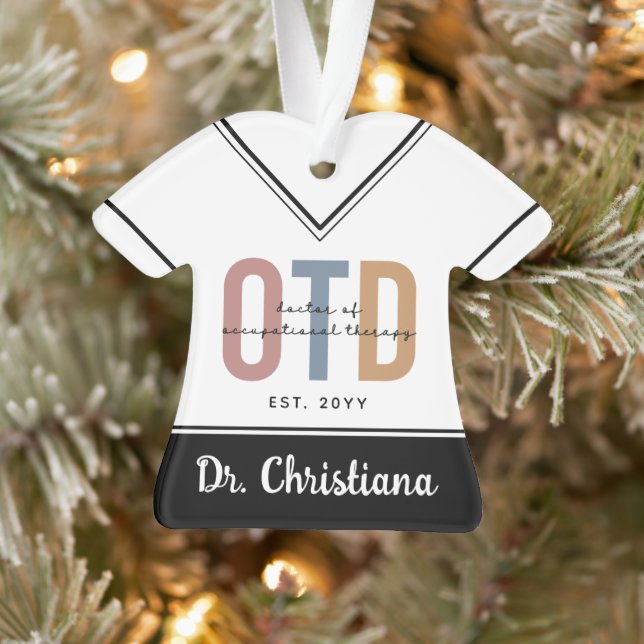 Personalized OTD Doctor of Occupational Therapy Ornament (Tree)