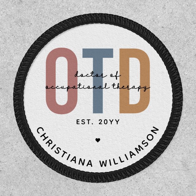 Personalized OTD Doctor of Occupational Therapy Patch (Front)