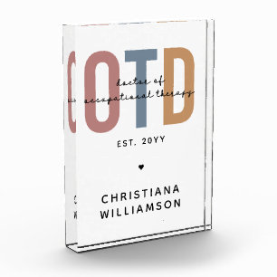 Personalized OTD Doctor of Occupational Therapy Photo Block