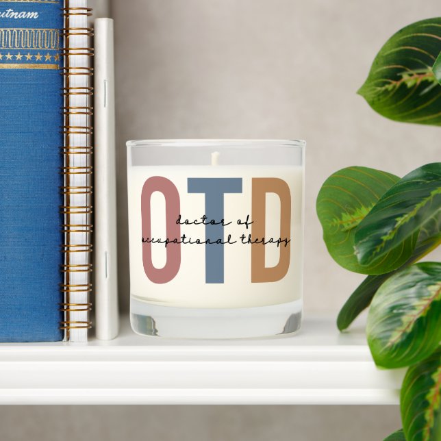 Personalized OTD Doctor of Occupational Therapy Scented Candle (Shelf)