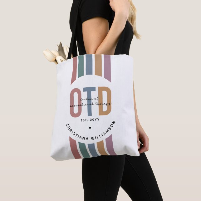 Personalized OTD Doctor of Occupational Therapy Tote Bag (Close Up)