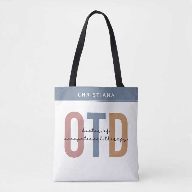Personalized OTD Doctor of Occupational Therapy Tote Bag (Front)