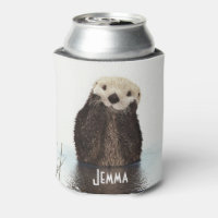 Premium Stubby Holder Personalised, Kids Drawing on Beer Can