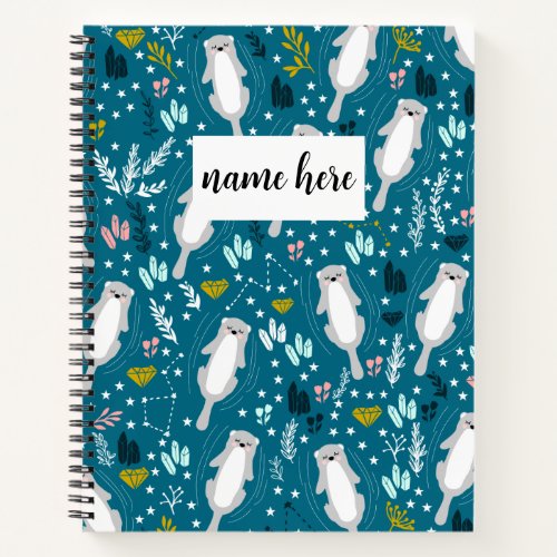 Personalized Otter Notebook for Kids