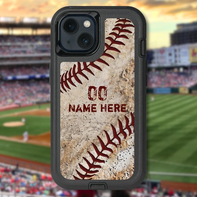 Personalized OtterBox Vintage Baseball Phone Cases (Vintage baseball phone cases. Baseball iPhone cases. Baseball iPhone case. Cool baseball phone case.)