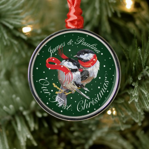 Personalized Our 1st Christmas  Metal Ornament