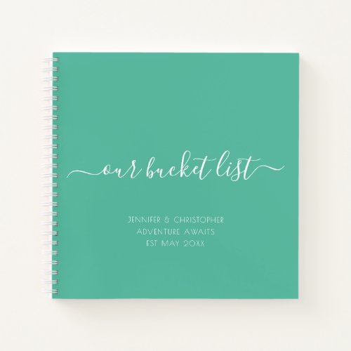 Personalized Our Bucket List Scrapbook Couples Notebook