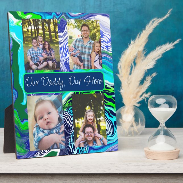 Personalized Our Daddy, Our Hero Plaque (Side)