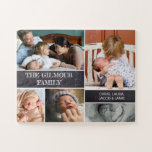 PERSONALIZED OUR FAMILY Photos CHALKBOARD Jigsaw Puzzle<br><div class="desc">This family puzzle is a great surprise for a family that loves to play games together. Delight them as it reveals that it's a personalized design with their photos and names.</div>