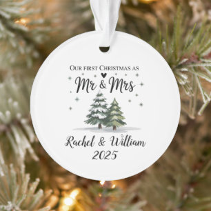 Personalized Our First Christmas as Couple 2025 Ornament
