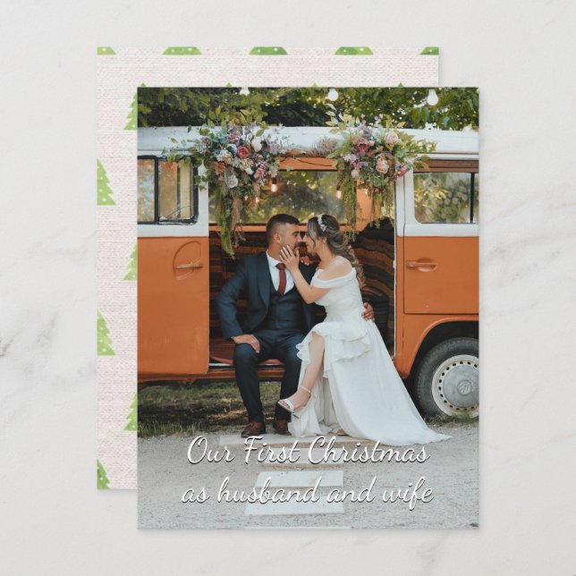 Personalized Our First Christmas Greeting Card (Front/Back)