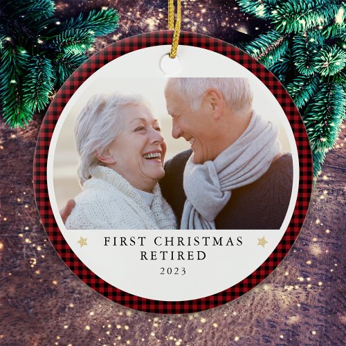 Personalized Our First Christmas Retired Photo Ceramic Ornament