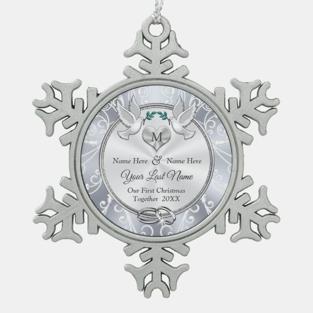 Personalized Our First Christmas Together Ornament (Front)