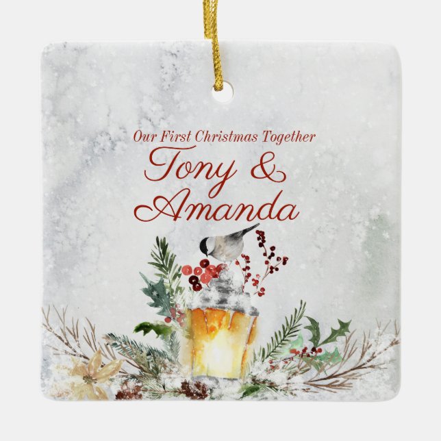 Personalized Our First Christmas Together Ornament (Front)