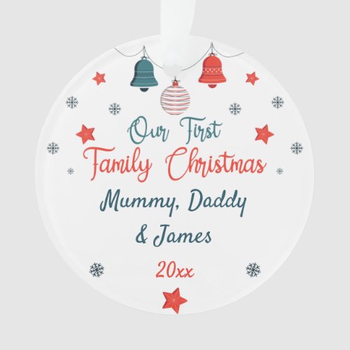 Personalized Our First Family Christmas 2023 Ornament