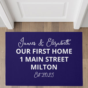 Personalized Our First Home Custom Address Doormat