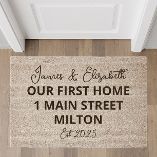 Personalized Our First Home Fiber Doormat
