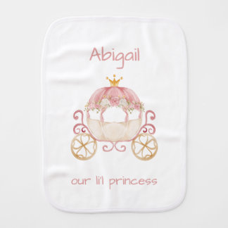 Personalized Our Li'l Princess Carriage Baby Burp Cloth
