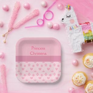 Personalized Our Little Princess Birthday Paper Plates