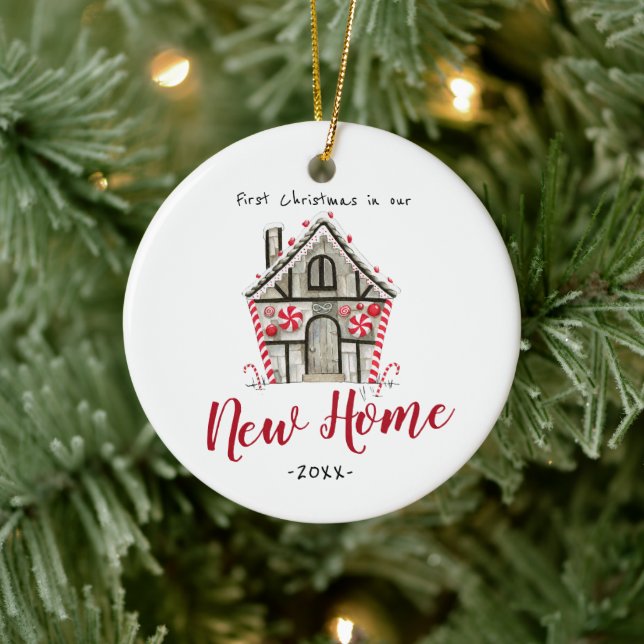 Personalized Our New Home Christmas ornament (Tree)