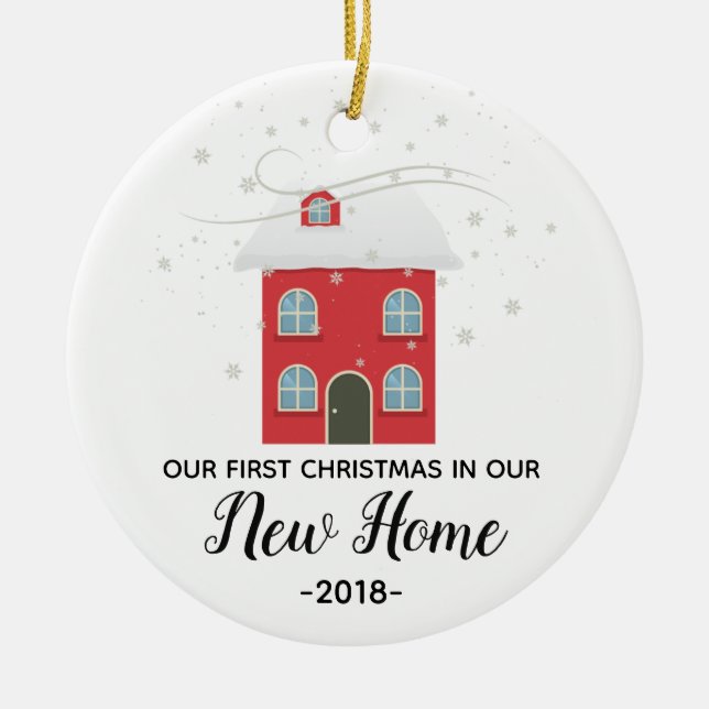 Personalized Our New Home Christmas ornament (Front)