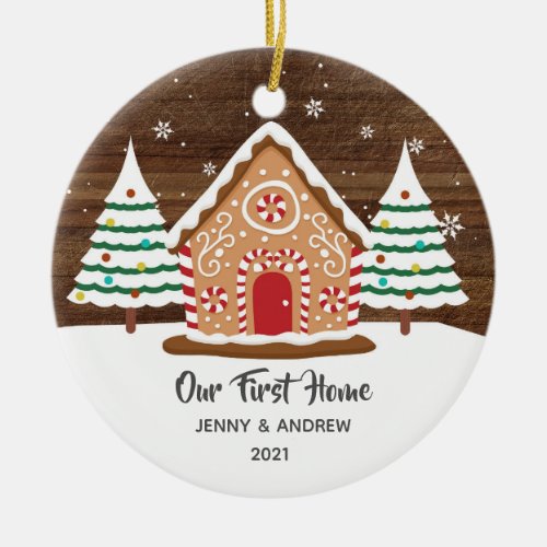 Personalized Our New Home Gingerbread Ornament