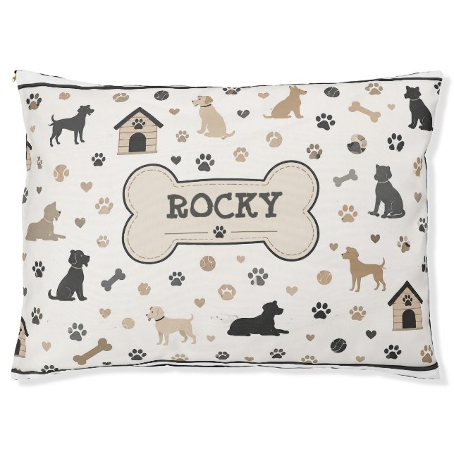 Personalized Outdoor Dog Bed with Custom Name   (Front)