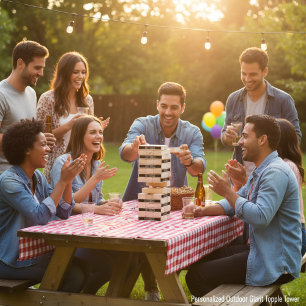 Personalized Outdoor Giant Topple Tower Game