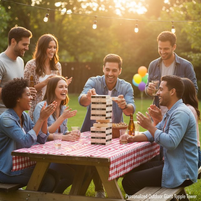 Personalized Outdoor Giant Topple Tower Game (Personalized Outdoor Giant Topple Tower Game)