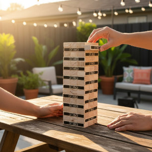 Personalized Outdoor Giant Topple Tower Game