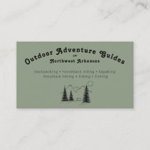 Personalized Outdoor Guide Business Cards - Green