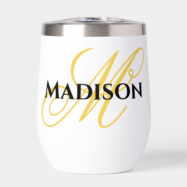 Personalized outdoor wine glass thermal wine tumbler (Front)