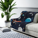 Personalized Outer Space Activity in the Galaxy Fleece Blanket<br><div class="desc">Cute outer space blanket you can add a name to make it personal. Check out the other items in this collection below like the throw pillow to match this cool blanket. Add the name by clicking on the "Personalize" link above</div>