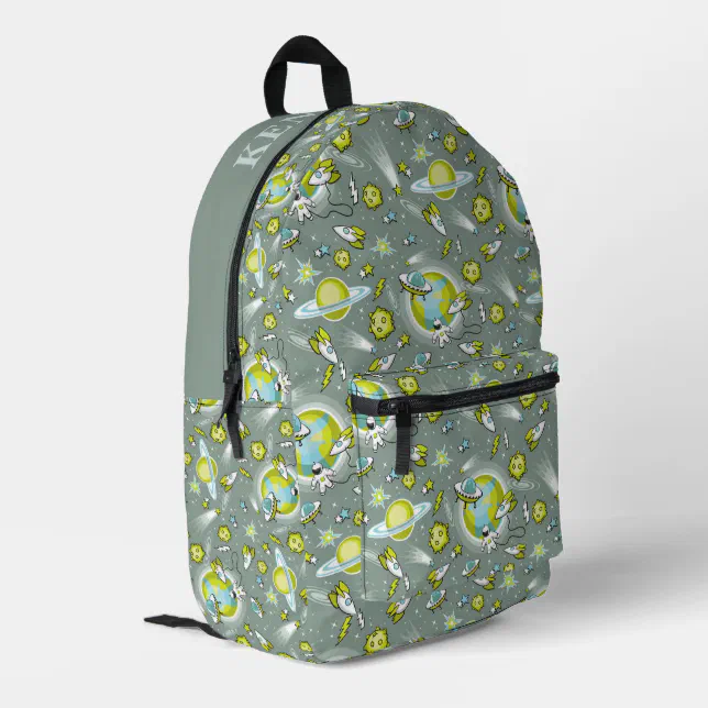 Personalized Outer Space Astronaut Print Backpack | Zazzle