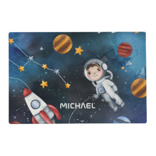 Personalized Outer Space Astronaut Shuttle Placemat