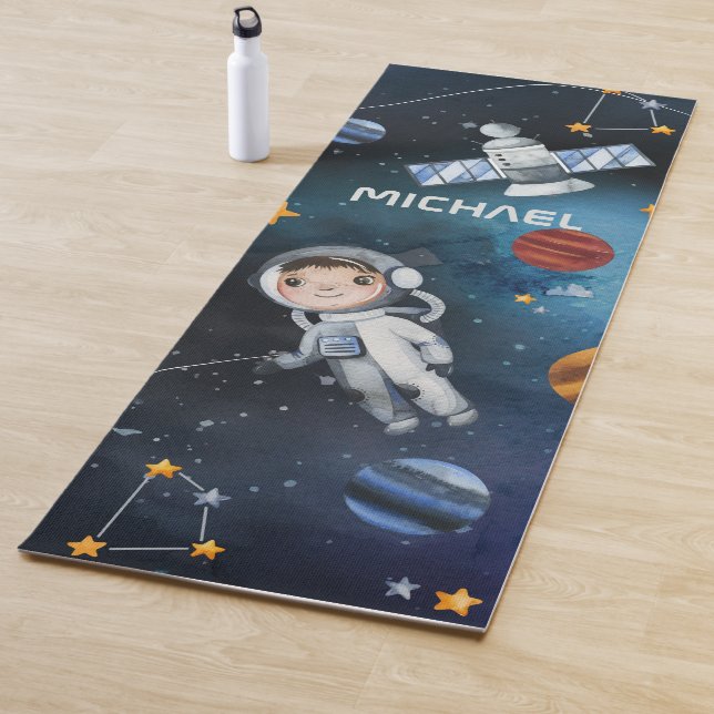 Personalized Outer Space Astronaut Shuttle Yoga Mat (In Situ)