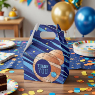 Personalized Outer Space Galaxy Birthday THANK YOU Favor Boxes