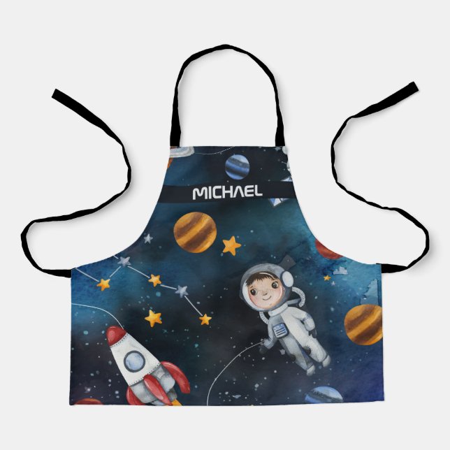 Personalized Outer Space Holiday Apron (Front)