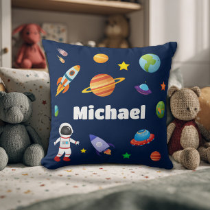 Personalized Outer Space Kids Cushion
