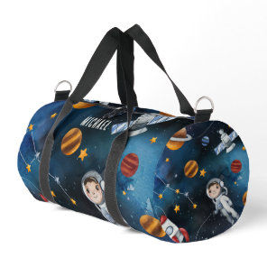 Personalized Outer Space Shuttle and Astronaut Duffle Bag