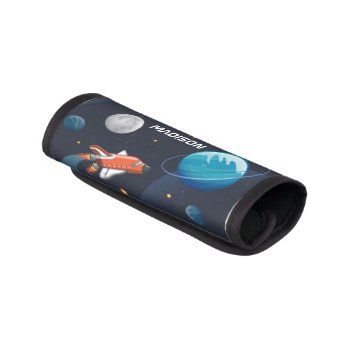 Personalized Outer Space Travel Planet Activity Luggage Handle Wrap by Milestone_Hub at Zazzle