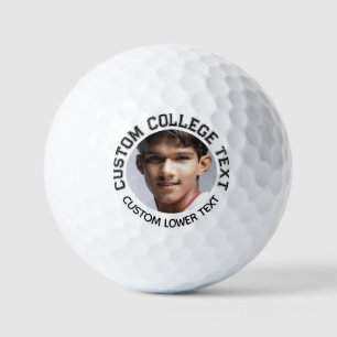 Personalized Outline College Text Photo Golf Balls