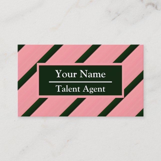 Personalized Outstanding Stripe Business Card (Front)