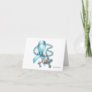 Personalized Ovarian Cancer Prayer Rosary Card