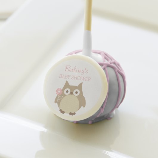 Personalized Owl Girl Baby Shower Favors (Front Insitu)